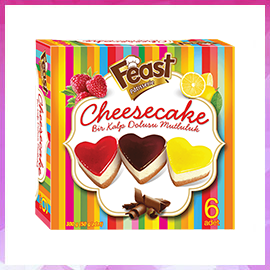 Mini Kalpli Cheesecake 480 g (poşet)