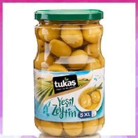 Domat Kokteyl Yeşil Zeytin 400 gr. (121-140)